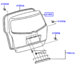 670050F011 COROLLA 01- ACHTERKLEP VERSO +AUDIO   670050F011