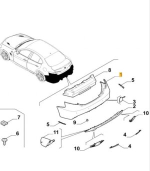 156126957 ALFA ROMEO GIULIA 16- ACHTERBUMPER 156126957