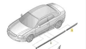 8H0853983GRU AUDI A4 2001 ZIJWANDSIERLIJST LINKS CABRIO 8H0853983GRU