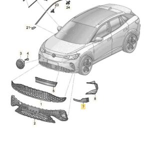 11A853665A 9B9 VOORBUMPER LIJST/AFDEKPLT LINKS  ZWRT  11A853665A 9B9