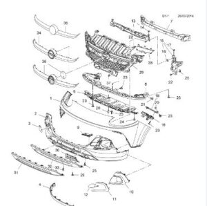 13450403 CHROOM SIERLIJST LINKS VOOR BUMPER 13450403 OPEL ADAM