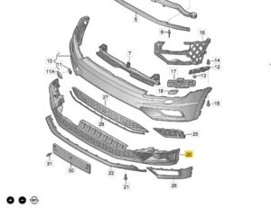 5NA805903 9B9 TIGUAN VOORBUMPERSPOILER STD -8/20 5NA805903 9B9
