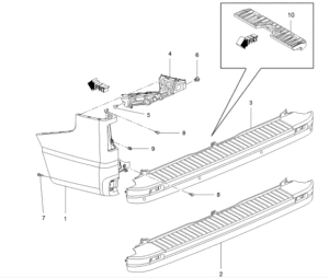 850A85171R ACHTERBUMPERHOEK LINKS ZWRT 850A85171R