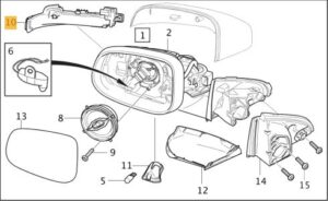 NC33-69-180G92 MAZDA PORTSPIEGEL LI HUIS NC3369180G92