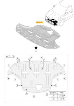 29110AO000 MOTORPLAAT VOOR KIA NIRO ELECTRIC 22 - 29110AO000