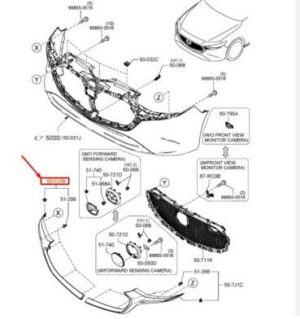 BCKP50760CS Sierlijst Grille Rechts MAZDA 3 BCKP50760C